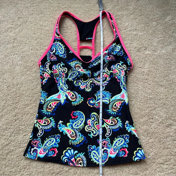 ✨RAJ Swim Women’s Black Paisley Tankini Swim Top - S - VGUC - Picture 5 of 6